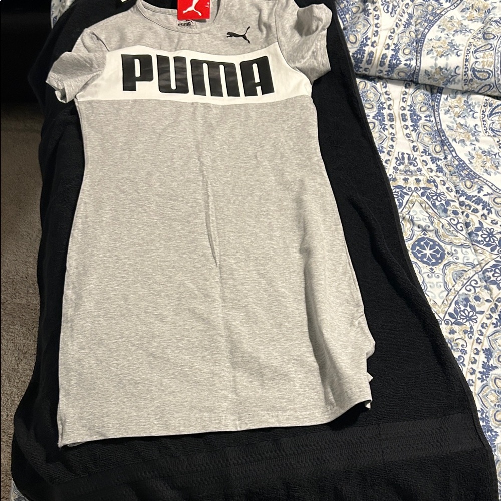 Puma Light Gray Heather Logo Dress - Picture 4 of 5